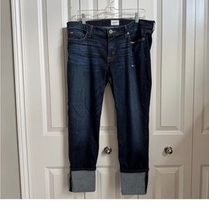 Hudson Jeans Dark Blue Ankle Cropped Denim